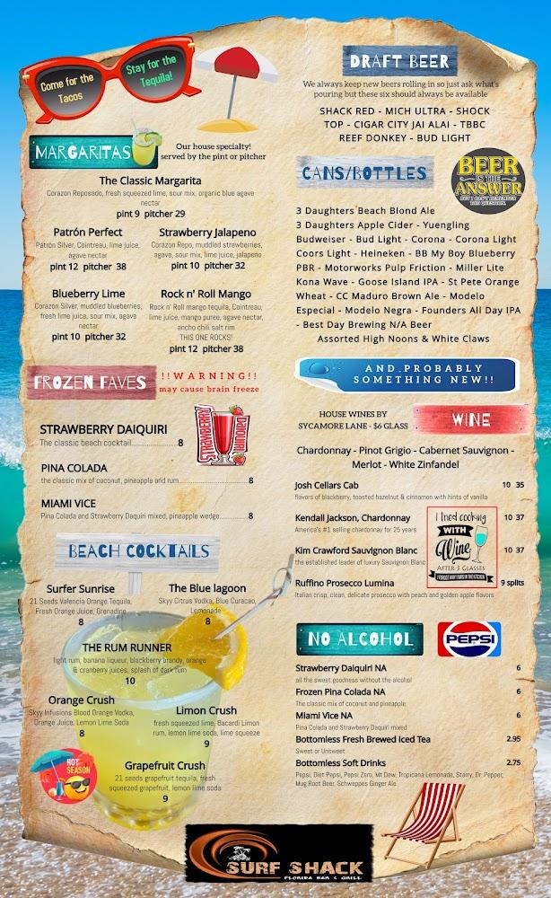 Surf Shack Coastal Kitchen Menu image 1